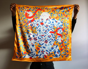 'Keep Your Enemies Closer' Silk Scarf